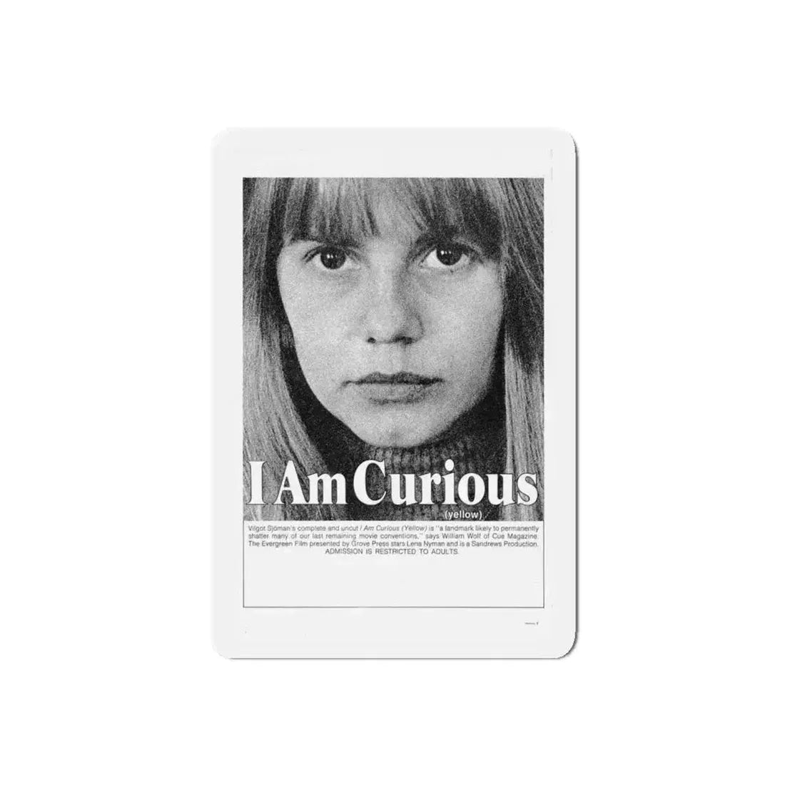 I AM CURIOUS (YELLOW) 1967 Movie Poster - Refrigerator Magnet - The Sticker Space