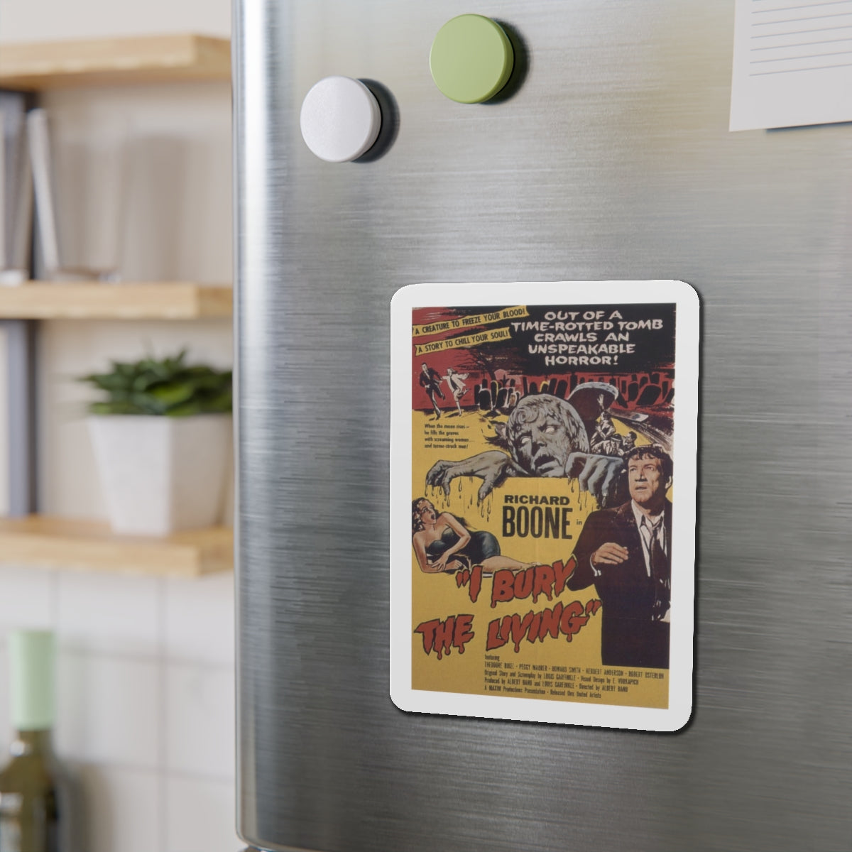 I BURY THE LIVING 1958 Movie Poster - Refrigerator Magnet-The Sticker Space