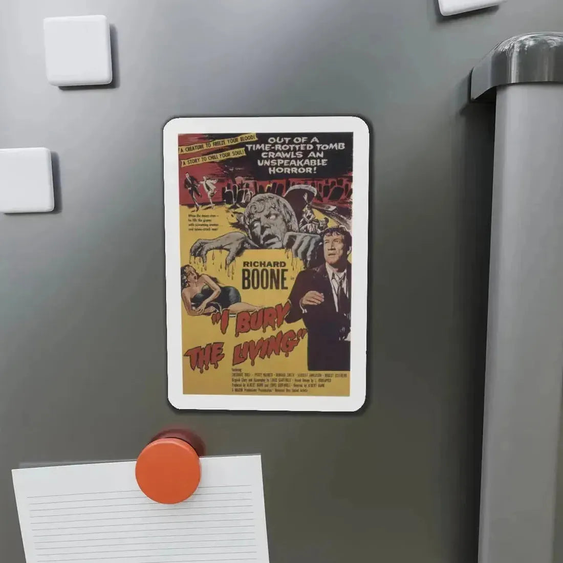 I BURY THE LIVING 1958 Movie Poster - Refrigerator Magnet - The Sticker Space