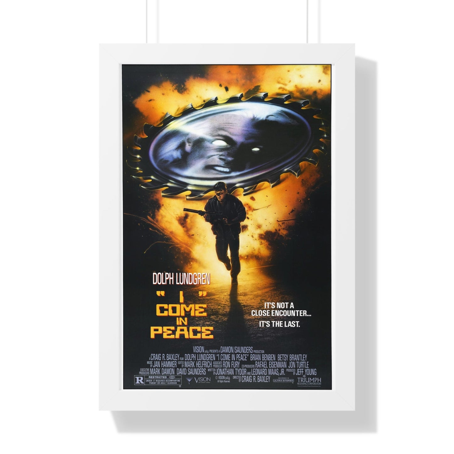 I COME IN PEACE (DARK ANGEL) 1990 - Framed Movie Poster-16″ x 24″-The Sticker Space