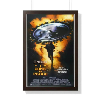 I COME IN PEACE (DARK ANGEL) 1990 - Framed Movie Poster 20" x 30" Walnut - The Sticker Space