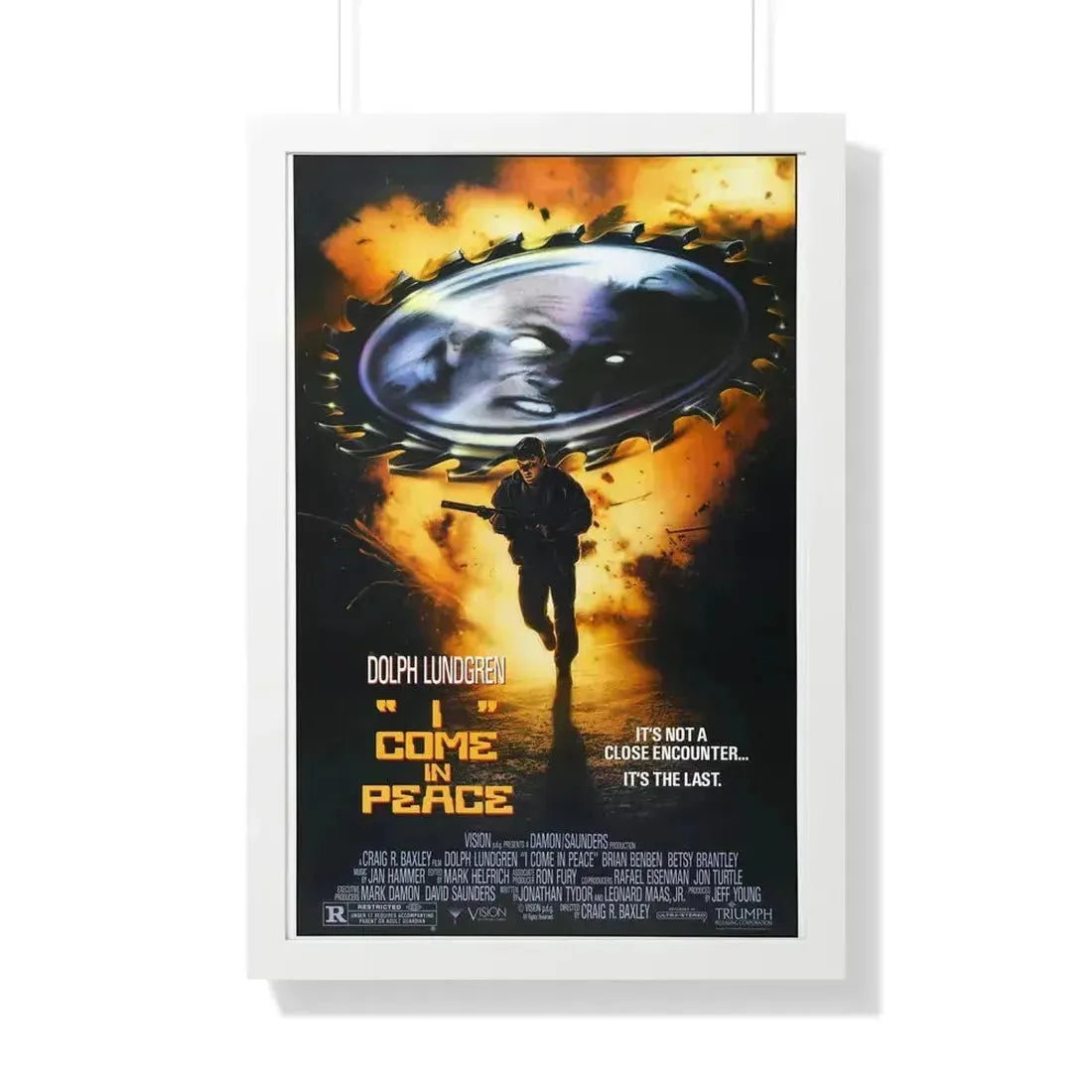 I COME IN PEACE (DARK ANGEL) 1990 - Framed Movie Poster 20" x 30" White - The Sticker Space