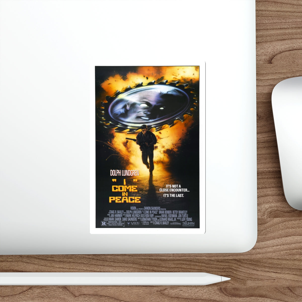 I COME IN PEACE (DARK ANGEL) 1990 Movie Poster STICKER Vinyl Die-Cut Decal-The Sticker Space