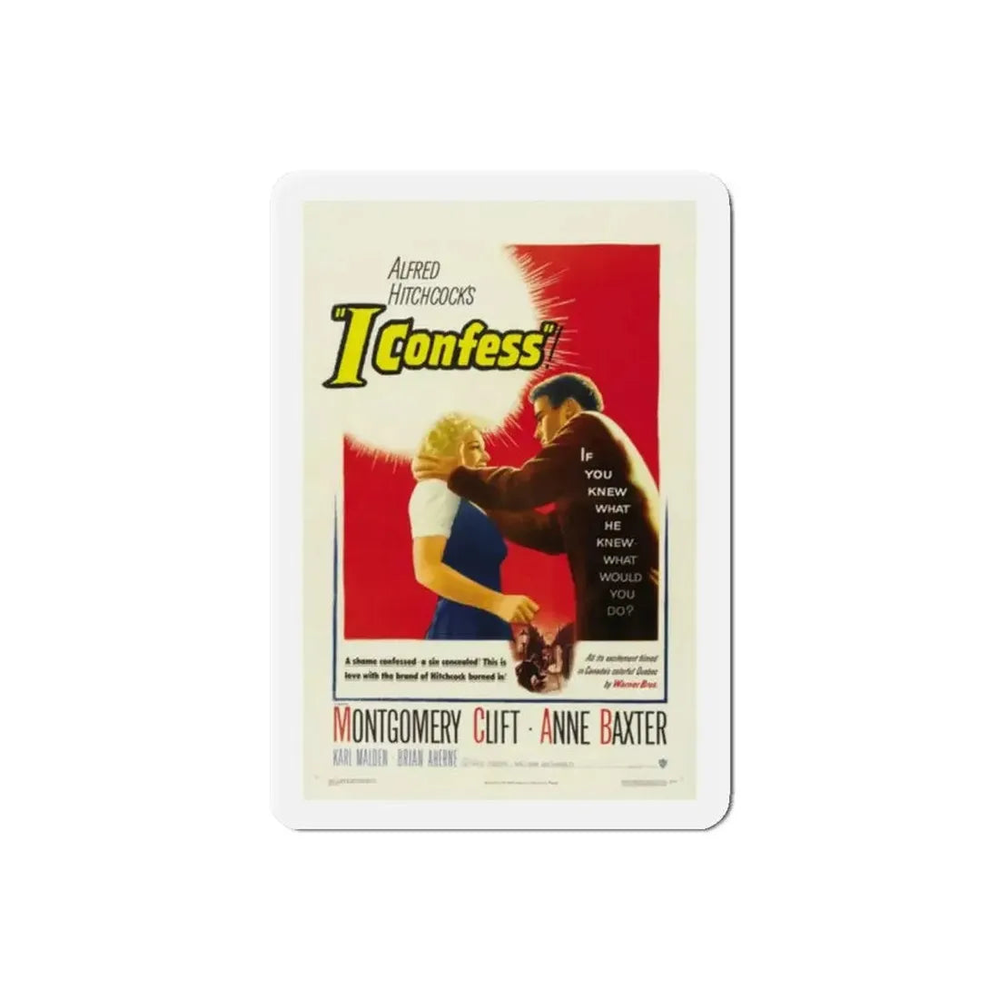 I Confess 1953 Movie Poster Refrigerator Magnet - The Sticker Space