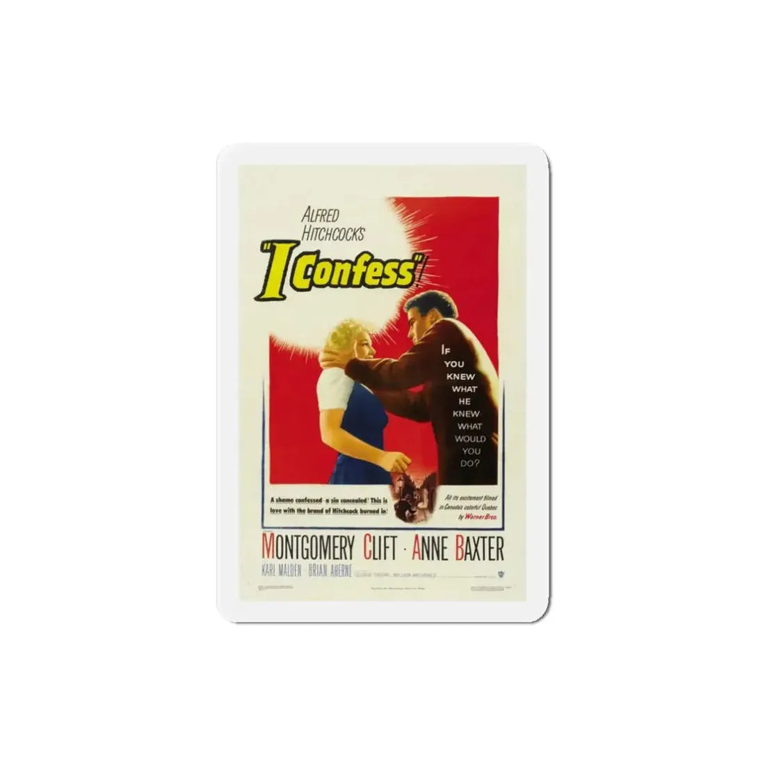 I Confess 1953 Movie Poster Refrigerator Magnet - The Sticker Space