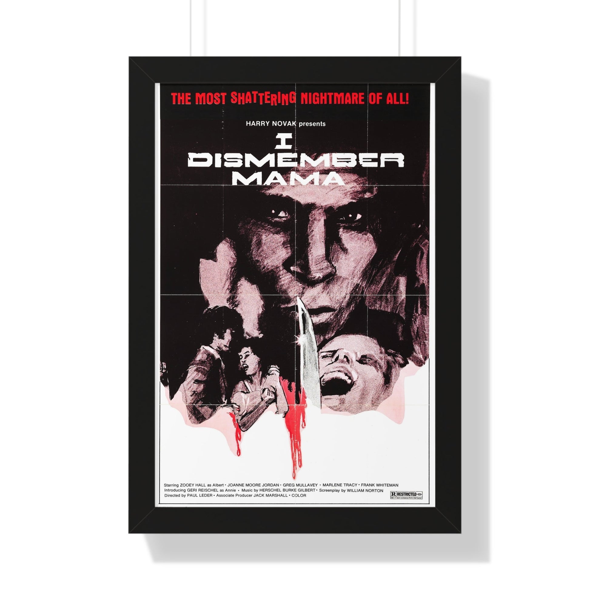 I DISMEMBER MAMA 1972 - Framed Movie Poster-16″ x 24″-The Sticker Space