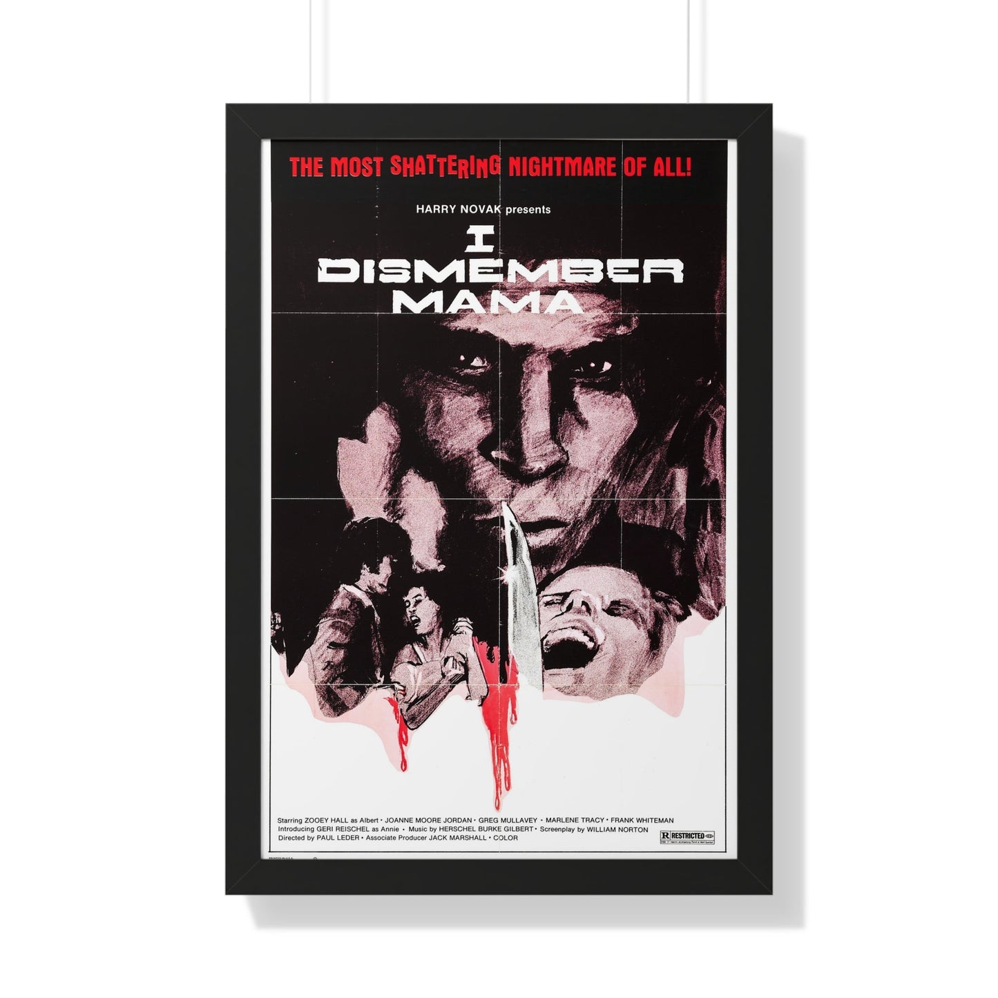 I DISMEMBER MAMA 1972 - Framed Movie Poster-20" x 30"-The Sticker Space