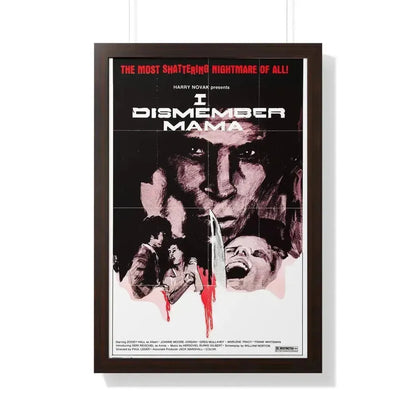 I DISMEMBER MAMA 1972 - Framed Movie Poster 20" x 30" Walnut - The Sticker Space