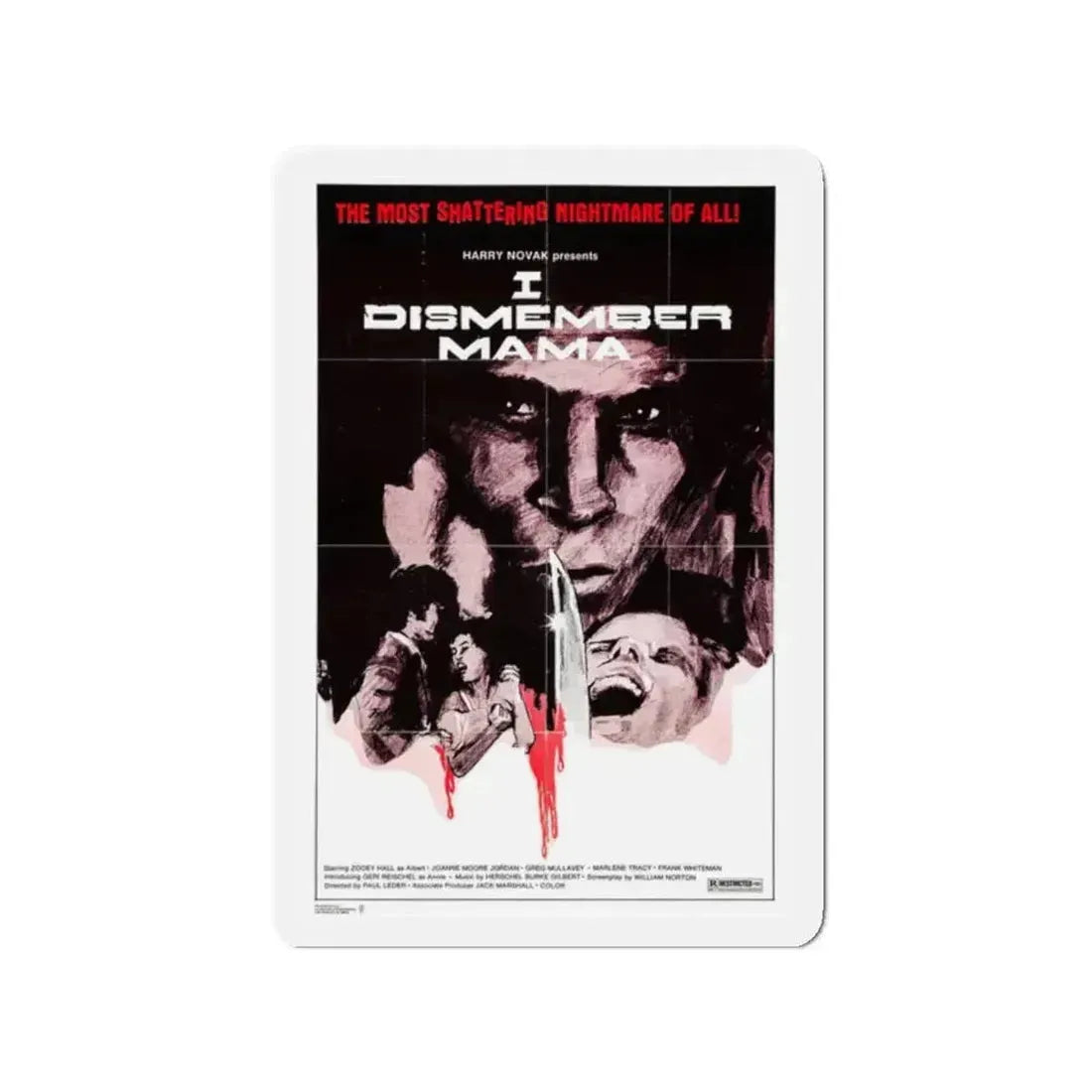 I DISMEMBER MAMA 1972 Movie Poster - Refrigerator Magnet - The Sticker Space