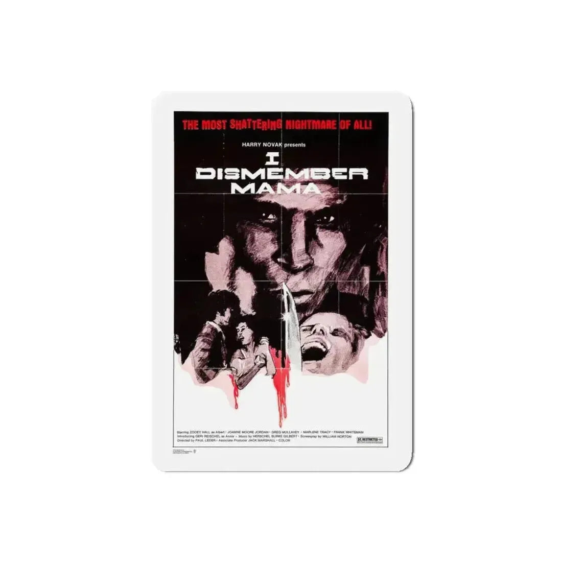 I DISMEMBER MAMA 1972 Movie Poster - Refrigerator Magnet - The Sticker Space
