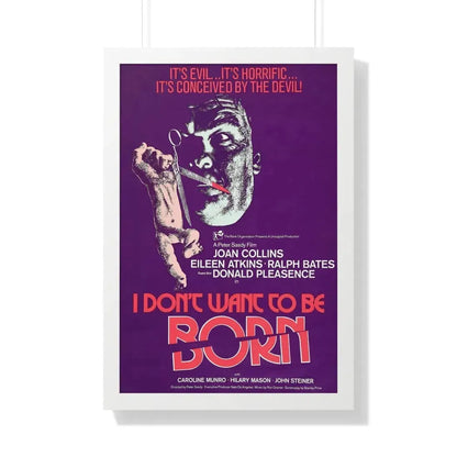 I DON'T WANT TO BE BORN (THE DEVIL WITHIN HER) 1975 - Framed Movie Poster 20" x 30" White - The Sticker Space