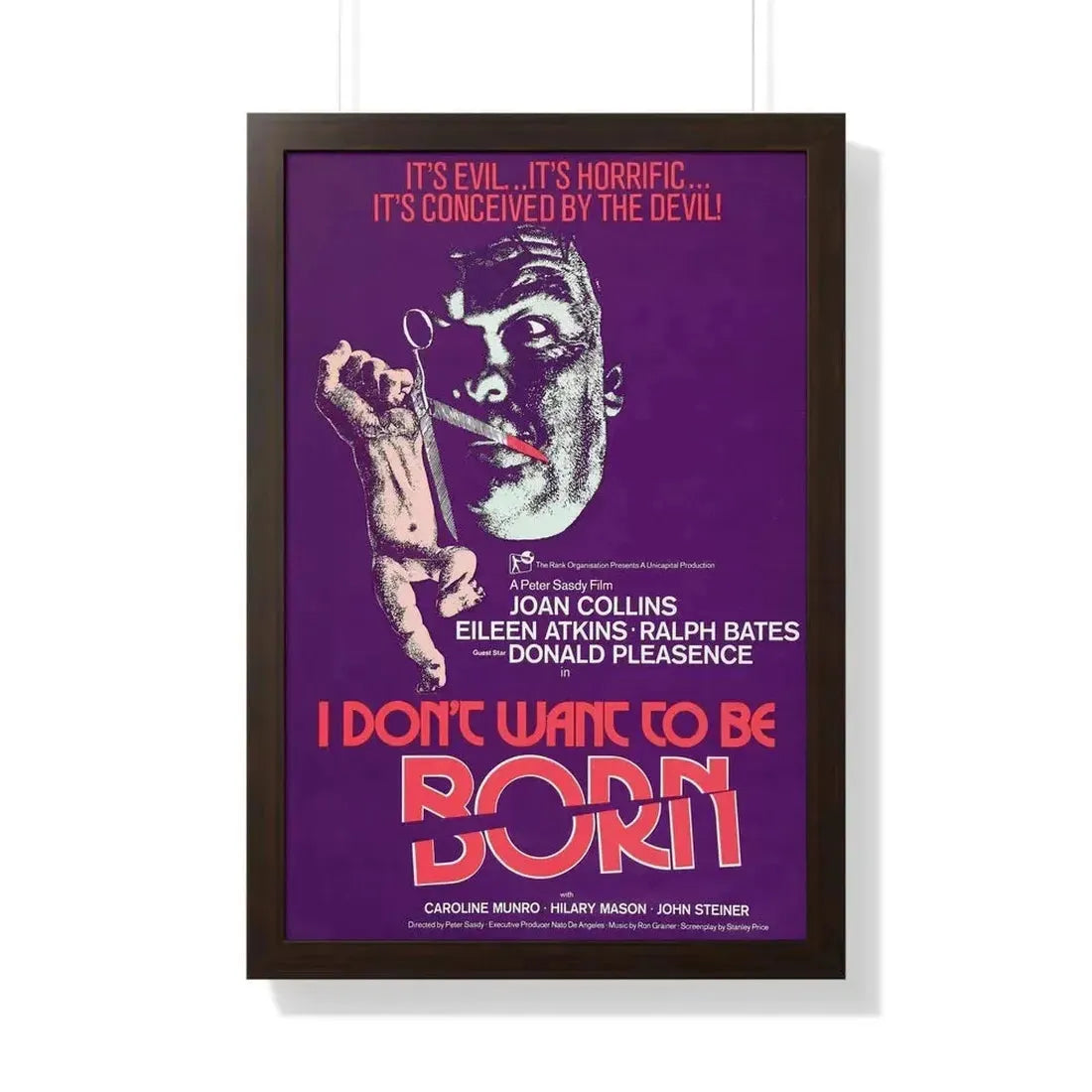 I DON'T WANT TO BE BORN (THE DEVIL WITHIN HER) 1975 - Framed Movie Poster - The Sticker Space