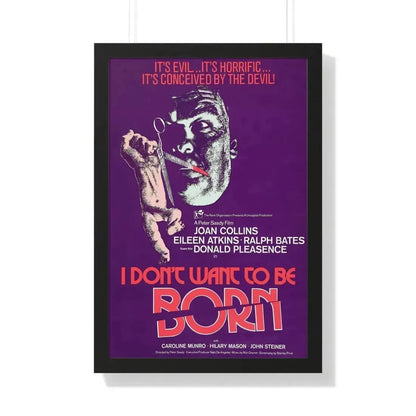 I DON'T WANT TO BE BORN (THE DEVIL WITHIN HER) 1975 - Framed Movie Poster - The Sticker Space