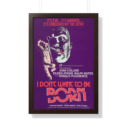 I DON'T WANT TO BE BORN (THE DEVIL WITHIN HER) 1975 - Framed Movie Poster-20" x 30"-The Sticker Space