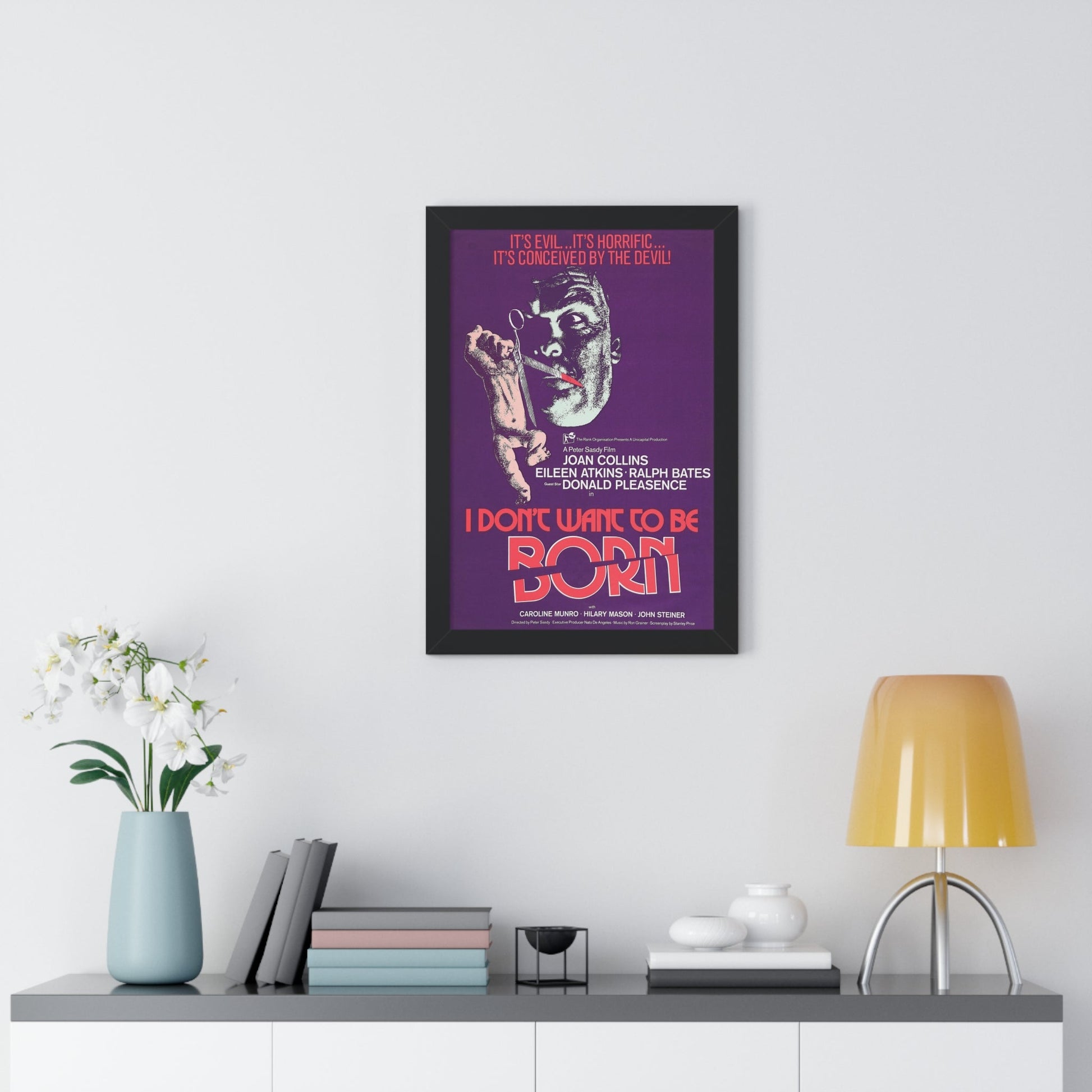 I DON'T WANT TO BE BORN (THE DEVIL WITHIN HER) 1975 - Framed Movie Poster-The Sticker Space