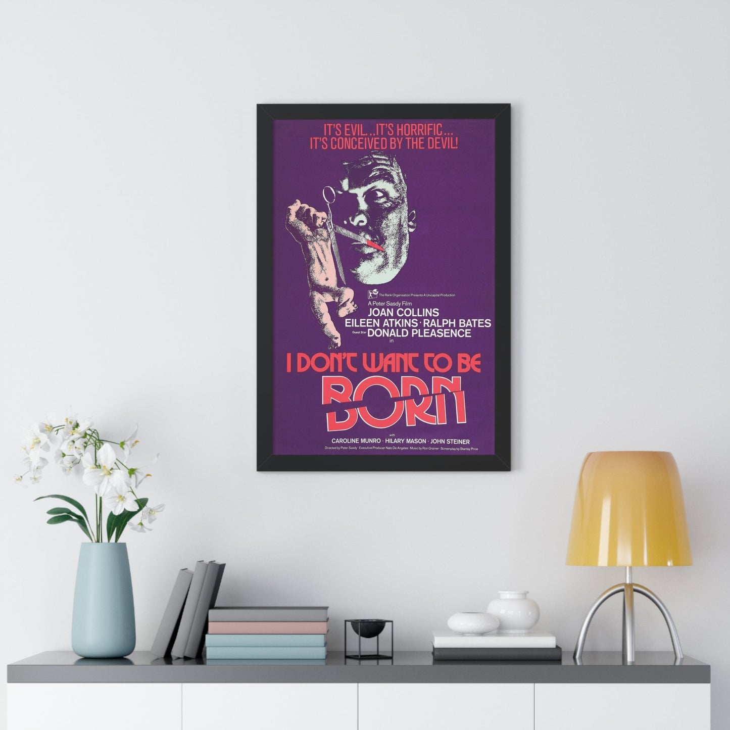 I DON'T WANT TO BE BORN (THE DEVIL WITHIN HER) 1975 - Framed Movie Poster-The Sticker Space