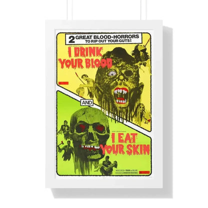 I DRINK YOUR BLOOD & I EAT YOUR SKIN 1971 - Framed Movie Poster - The Sticker Space