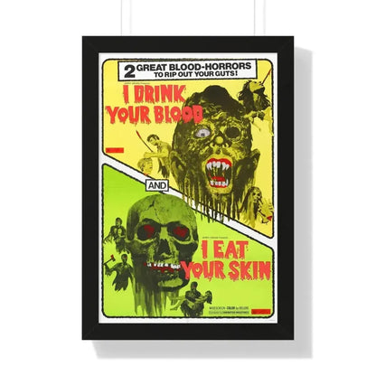 I DRINK YOUR BLOOD & I EAT YOUR SKIN 1971 - Framed Movie Poster - The Sticker Space
