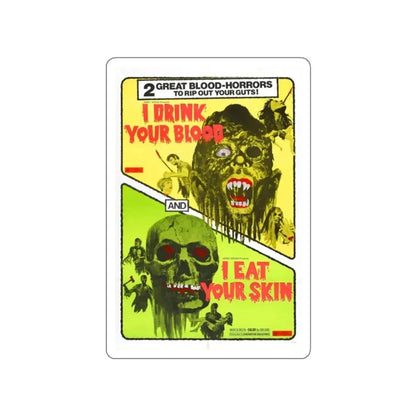 I DRINK YOUR BLOOD & I EAT YOUR SKIN 1971 Movie Poster STICKER Vinyl Die-Cut Decal 2 Inch - The Sticker Space
