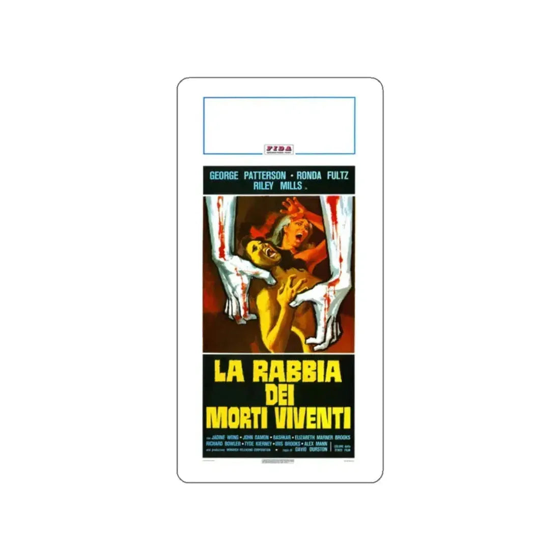 I DRINK YOUR BLOOD (ITALIAN) 1971 Movie Poster STICKER Vinyl Die-Cut Decal 2 Inch - The Sticker Space