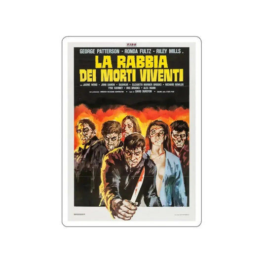 I DRINK YOUR BLOOD (ITALIAN) 3 1971 Movie Poster STICKER Vinyl Die-Cut Decal 2 Inch - The Sticker Space