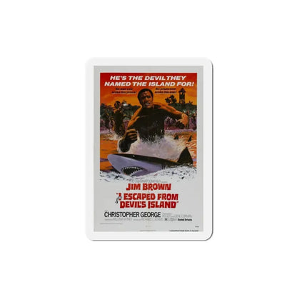 I Escaped from Devil's Island 1973 Movie Poster Refrigerator Magnet 3 Inch - The Sticker Space