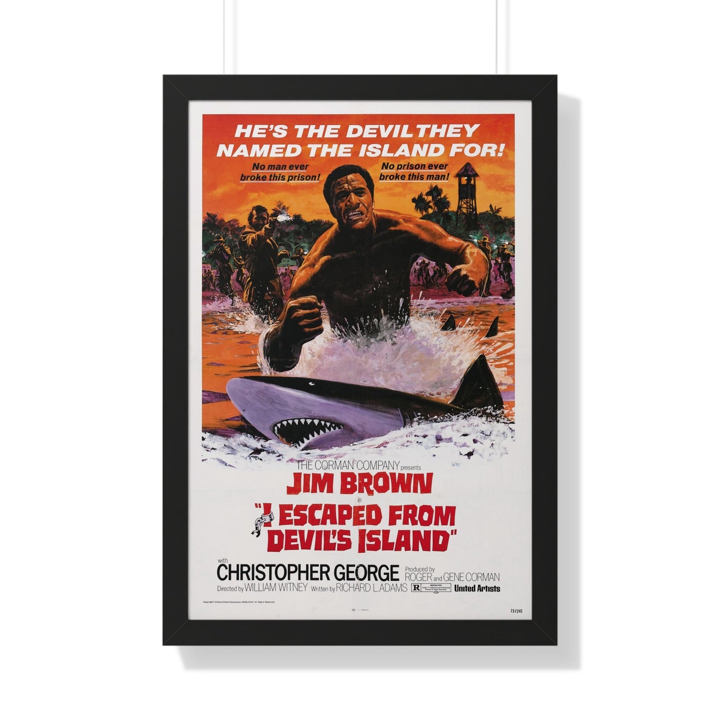 I ESCAPED FROM DEVILS ISLAND 1973 - Framed Movie Poster-20" x 30"-The Sticker Space