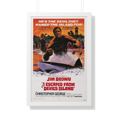 I ESCAPED FROM DEVILS ISLAND 1973 - Framed Movie Poster-20" x 30"-The Sticker Space