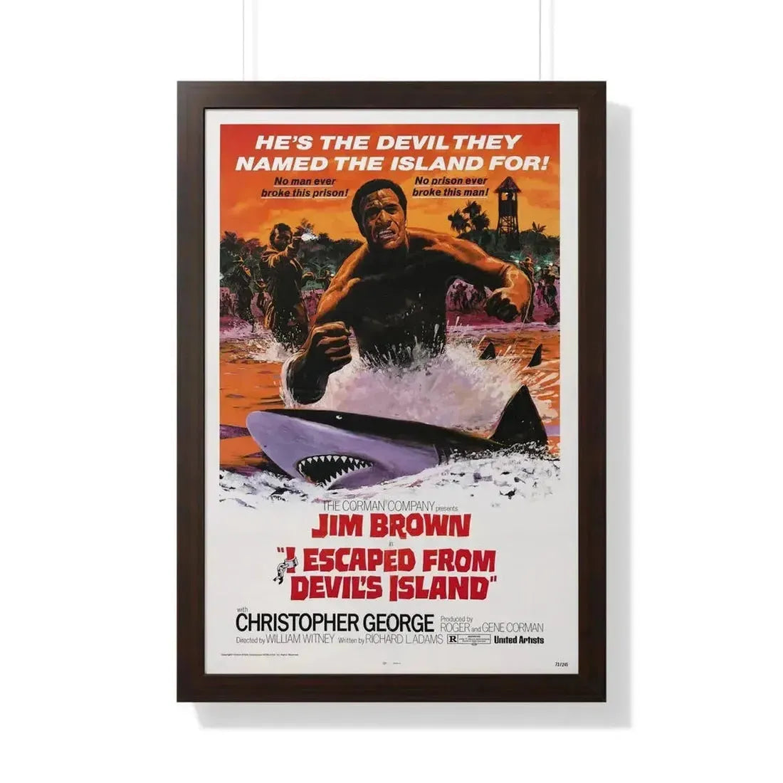 I ESCAPED FROM DEVILS ISLAND 1973 - Framed Movie Poster - The Sticker Space