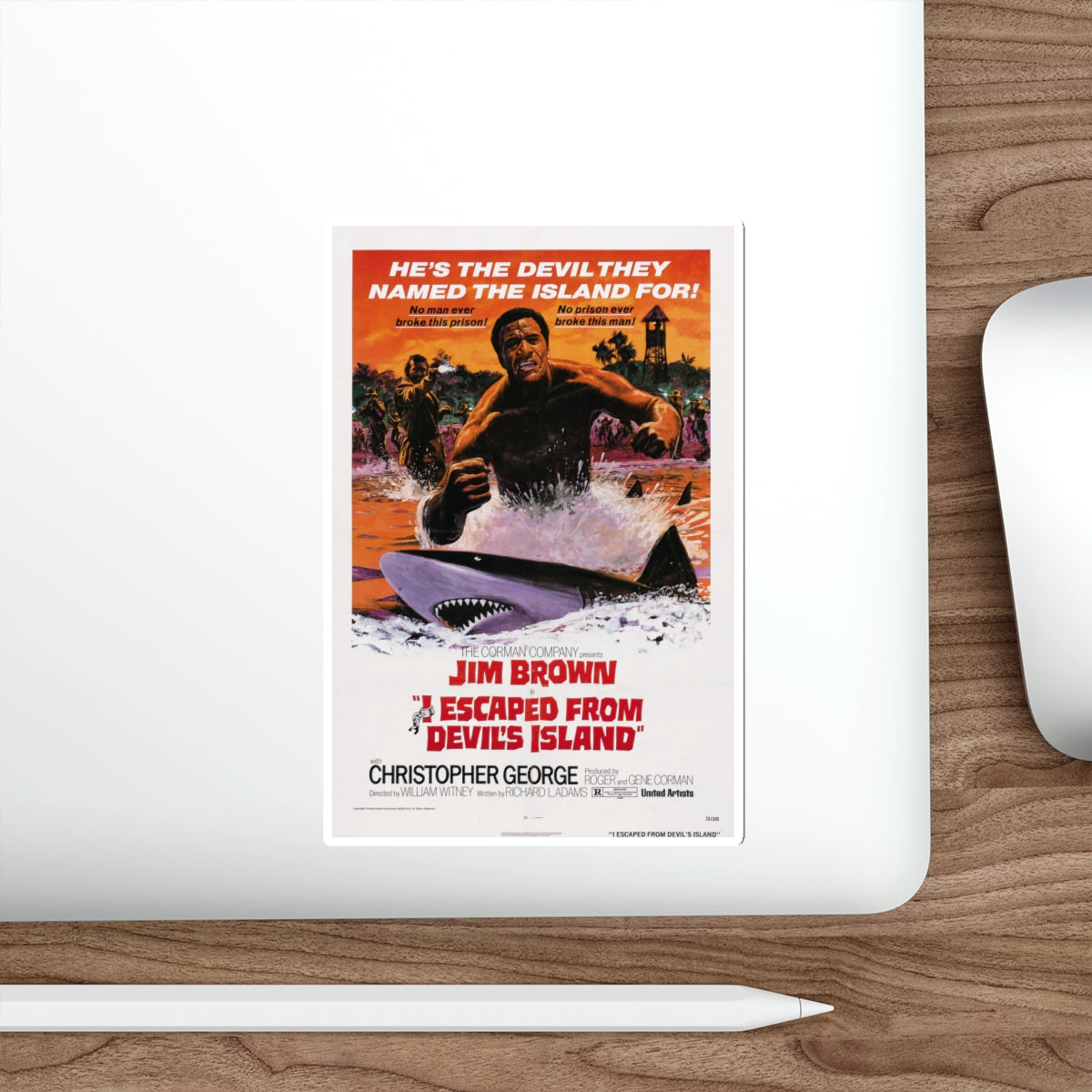 I ESCAPED FROM DEVILS ISLAND 1973 Movie Poster STICKER Vinyl Die-Cut Decal-The Sticker Space