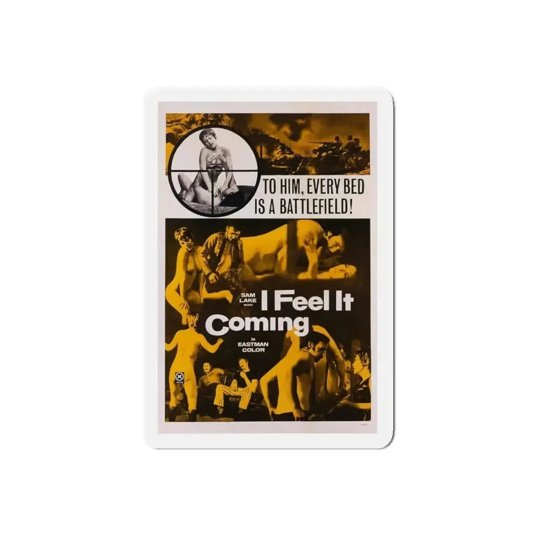 I FEEL IT COMING 1971 Movie Poster - Refrigerator Magnet 5 Inch Die-Cut - The Sticker Space