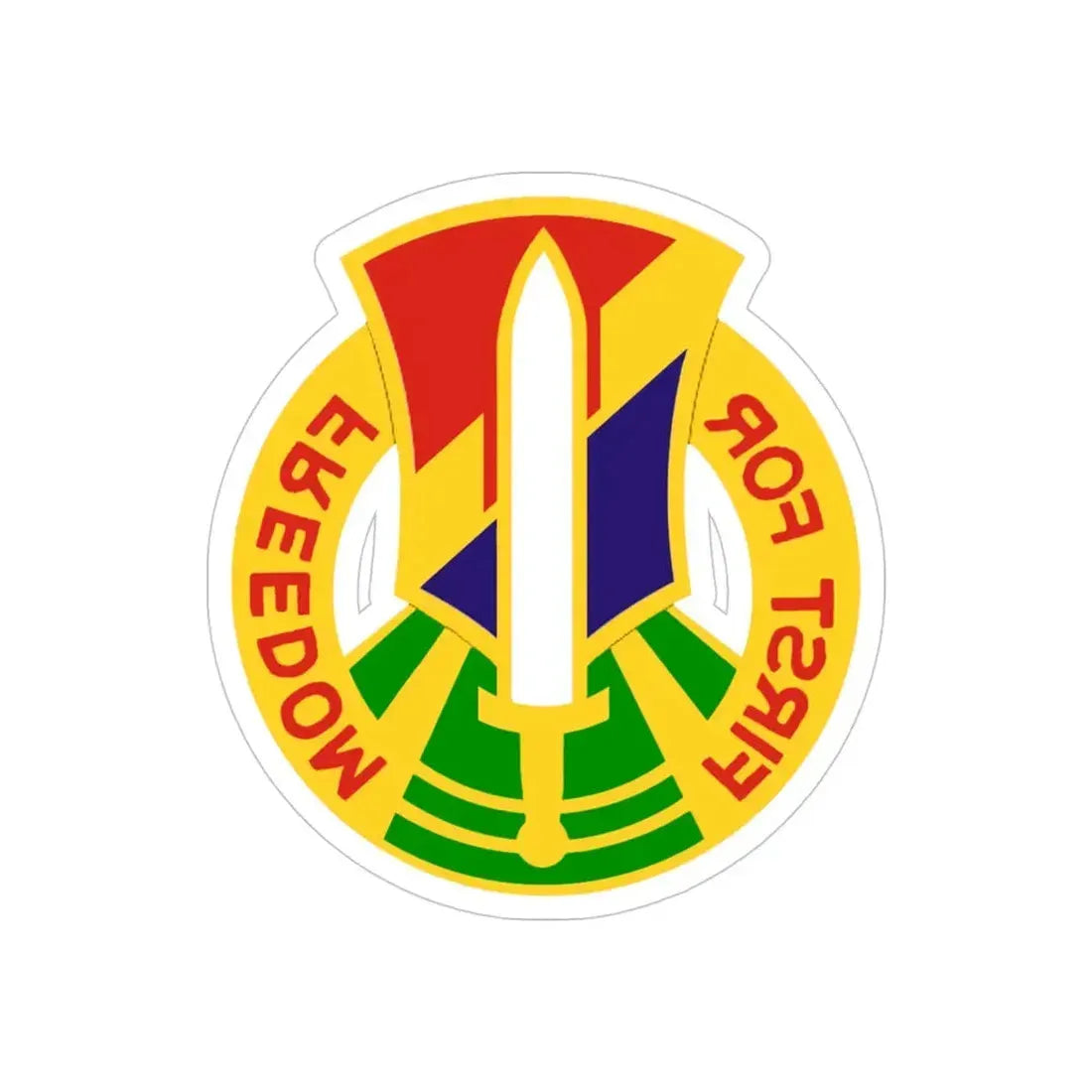 I Field Force Vietnam 2 (U.S. Army) REVERSE PRINT Transparent Die-Cut STICKER 4 Inch Die-Cut Transparent - The Sticker Space