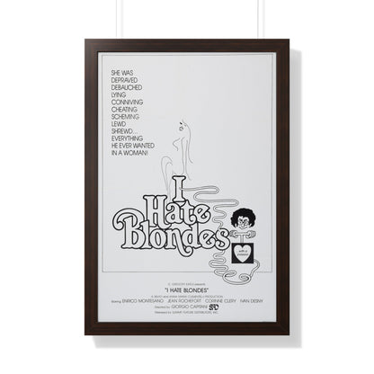 I HATE BLONDES 1980 - Framed Movie Poster-20" x 30"-The Sticker Space