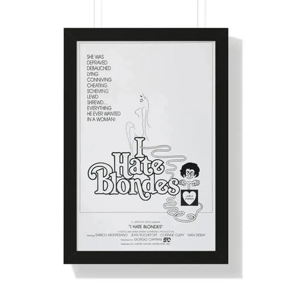 I HATE BLONDES 1980 - Framed Movie Poster - The Sticker Space