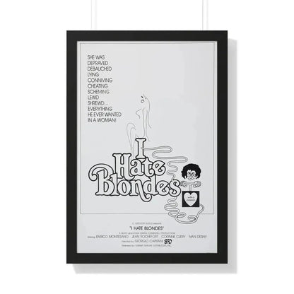 I HATE BLONDES 1980 - Framed Movie Poster - The Sticker Space