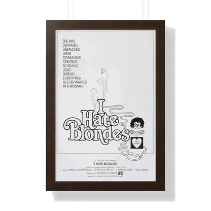 I HATE BLONDES 1980 - Framed Movie Poster - The Sticker Space
