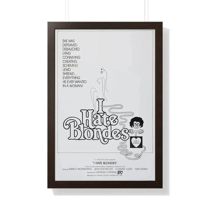 I HATE BLONDES 1980 - Framed Movie Poster - The Sticker Space