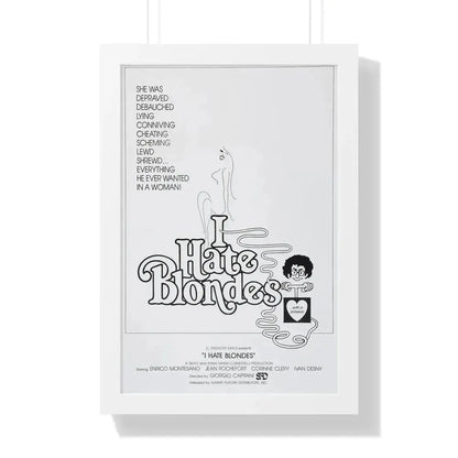 I HATE BLONDES 1980 - Framed Movie Poster - The Sticker Space
