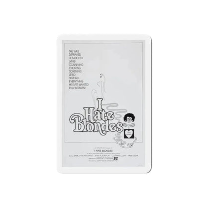 I HATE BLONDES 1980 Movie Poster - Refrigerator Magnet - The Sticker Space