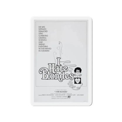 I HATE BLONDES 1980 Movie Poster - Refrigerator Magnet - The Sticker Space