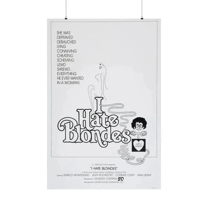 I HATE BLONDES 1980 - Paper Movie Poster 36" x 54" Matte - The Sticker Space