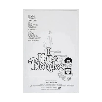 I HATE BLONDES 1980 - Paper Movie Poster - The Sticker Space
