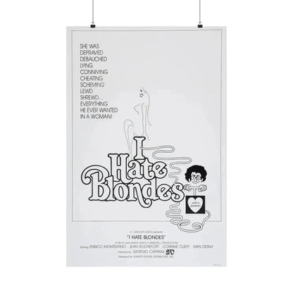 I HATE BLONDES 1980 - Paper Movie Poster - The Sticker Space