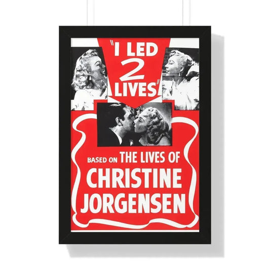 I LED 2 LIVES (GLEN OR GLENDA) 1953 - Framed Movie Poster 16″ x 24″ Black - The Sticker Space