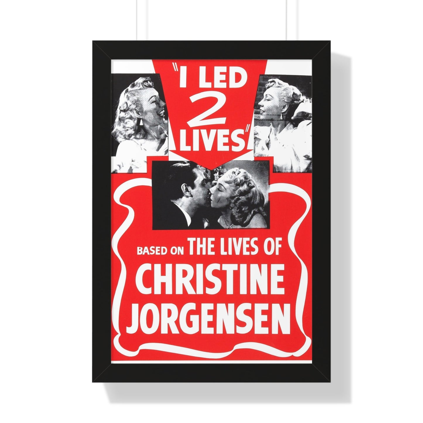 I LED 2 LIVES (GLEN OR GLENDA) 1953 - Framed Movie Poster-16″ x 24″-The Sticker Space