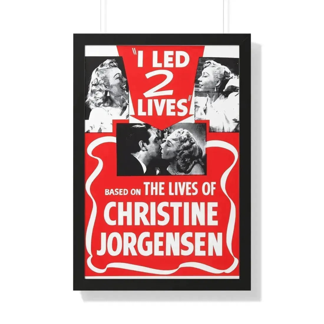 I LED 2 LIVES (GLEN OR GLENDA) 1953 - Framed Movie Poster 20" x 30" Black - The Sticker Space