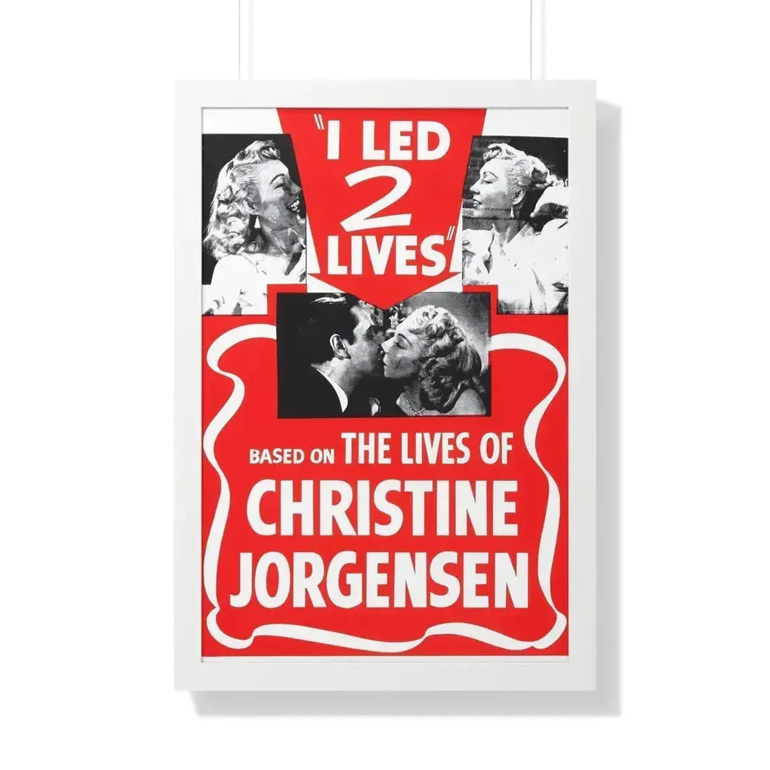 I LED 2 LIVES (GLEN OR GLENDA) 1953 - Framed Movie Poster 20" x 30" White - The Sticker Space