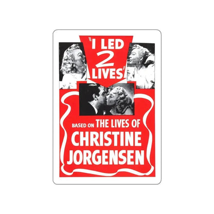 I LED 2 LIVES (GLEN OR GLENDA) 1953 Movie Poster STICKER Vinyl Die-Cut Decal 6 Inch - The Sticker Space