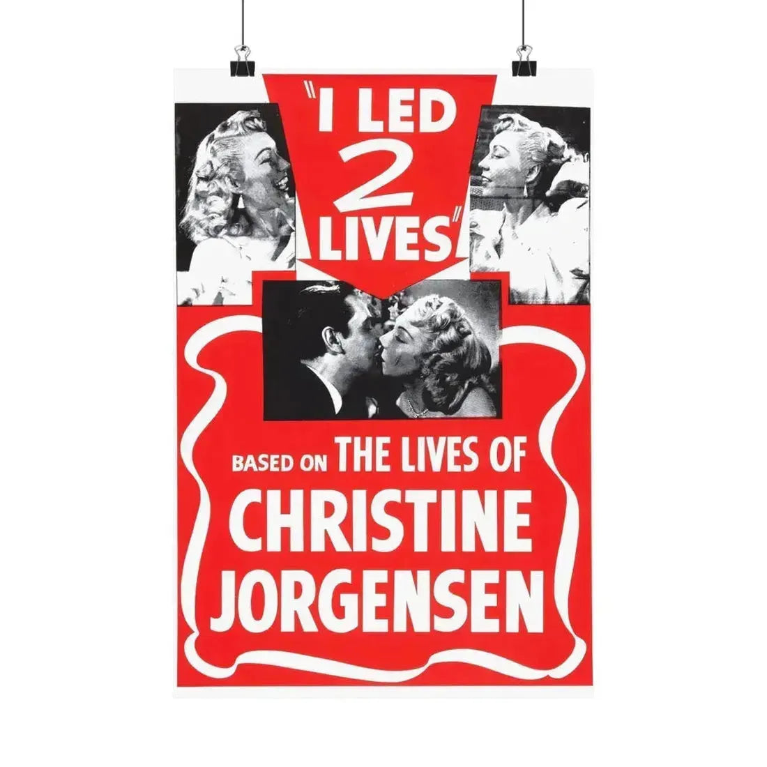 I LED 2 LIVES (GLEN OR GLENDA) 1953 - Paper Movie Poster 12″ x 18″ Matte - The Sticker Space