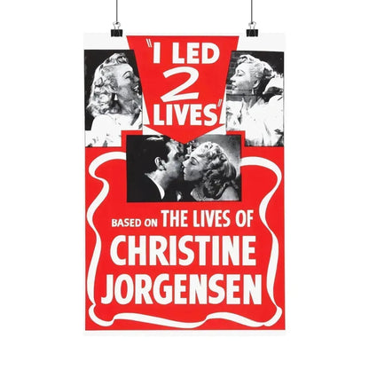 I LED 2 LIVES (GLEN OR GLENDA) 1953 - Paper Movie Poster 12″ x 18″ Matte - The Sticker Space